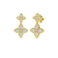 Roberto Coin 18K Gold  Diamond Drop Earrings